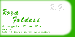 roza foldesi business card